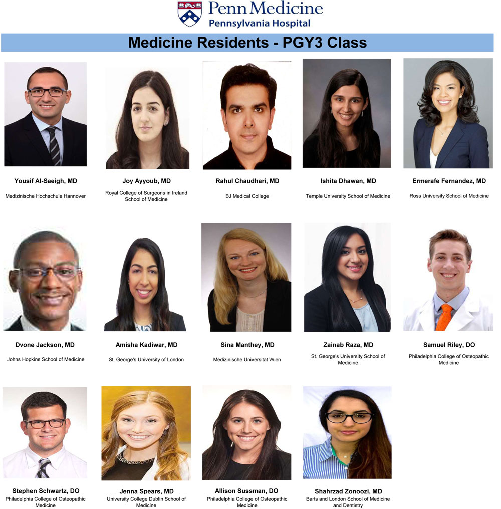 Pennsylvania Hospital Internal Medicine Residents - MedicineWalls